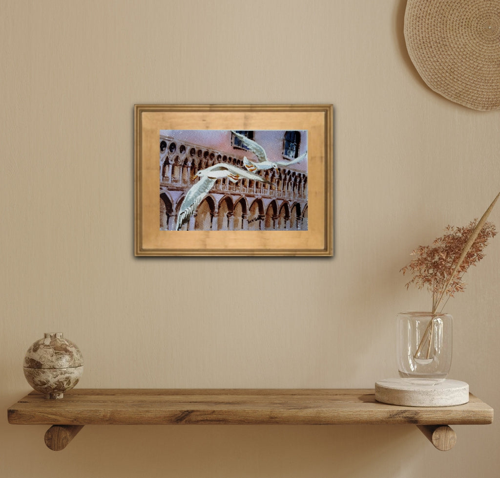 PALAZZO DUCALE CON DUE GABBIANI