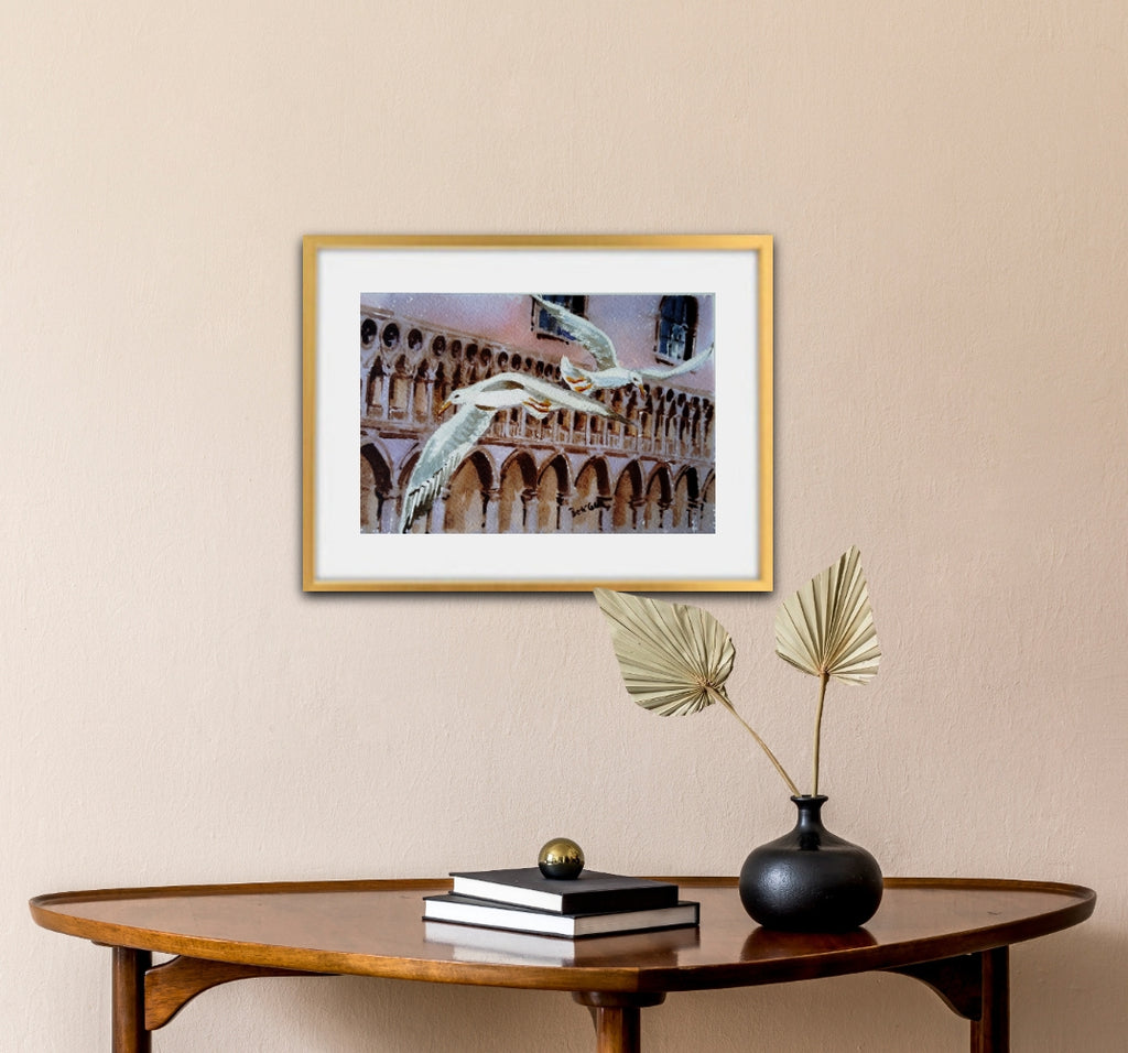 PALAZZO DUCALE CON DUE GABBIANI