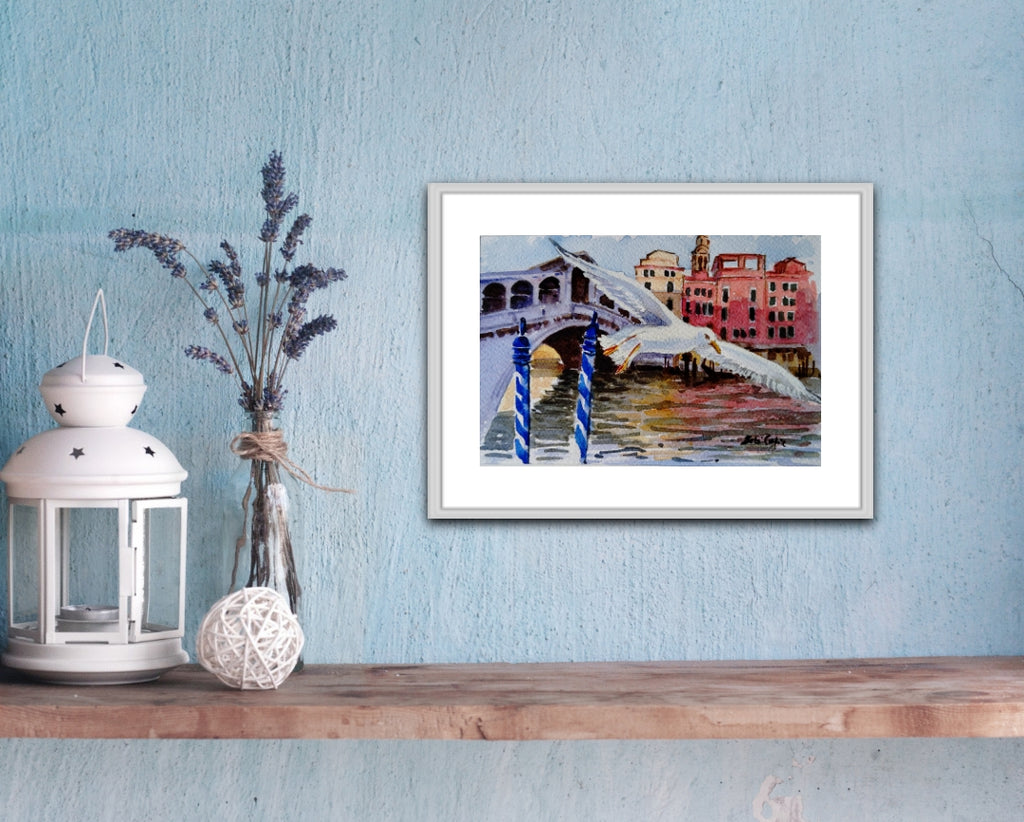PONTE DI RIALTO CON IL GABBIANO