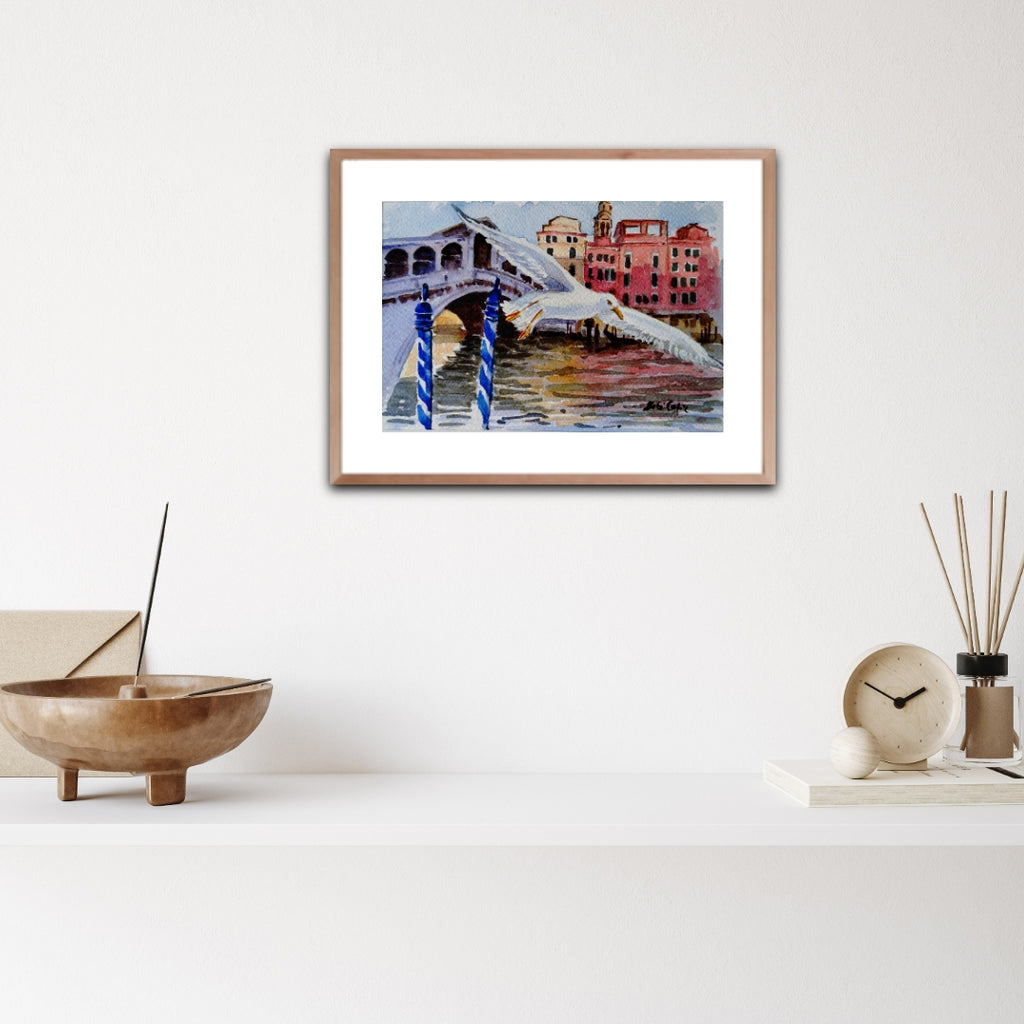 PONTE DI RIALTO CON IL GABBIANO