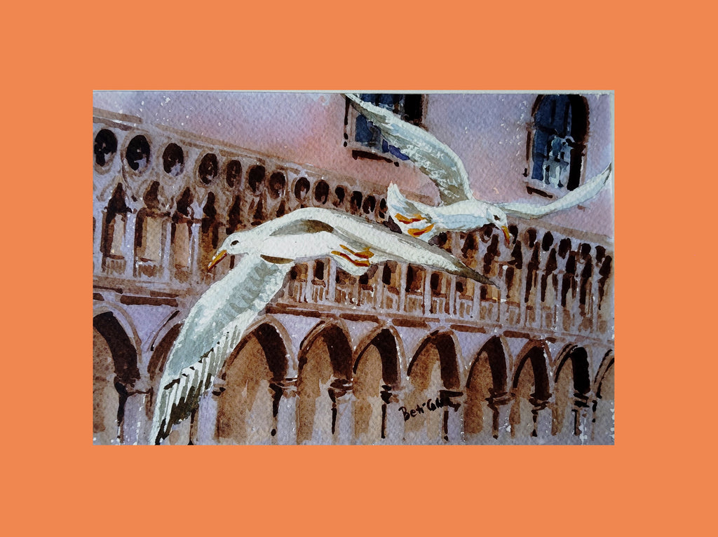 PALAZZO DUCALE CON DUE GABBIANI