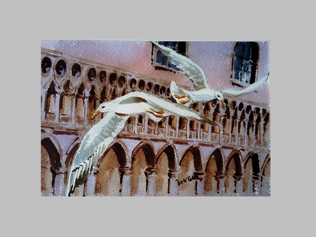 PALAZZO DUCALE CON DUE GABBIANI