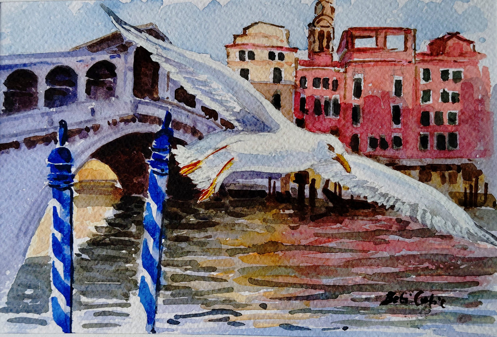 PONTE DI RIALTO CON IL GABBIANO