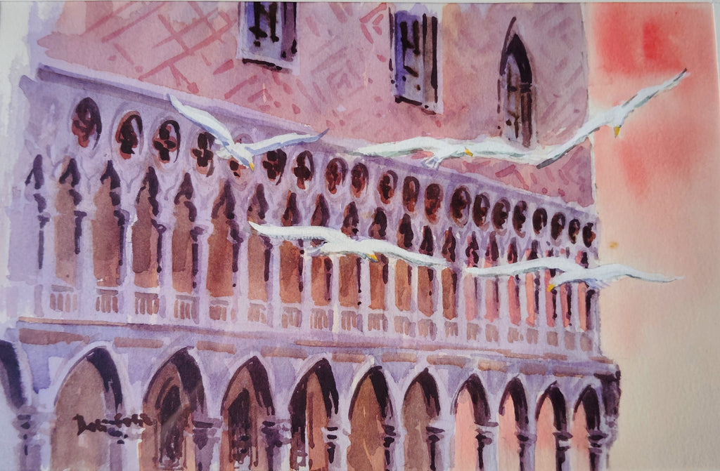 PALAZZO DUCALE CON GABBIANI