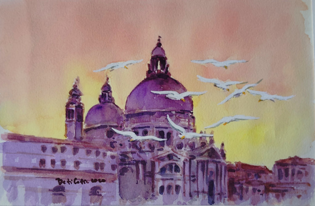 CHIESA DELLA SALUTE CON GABBIANI