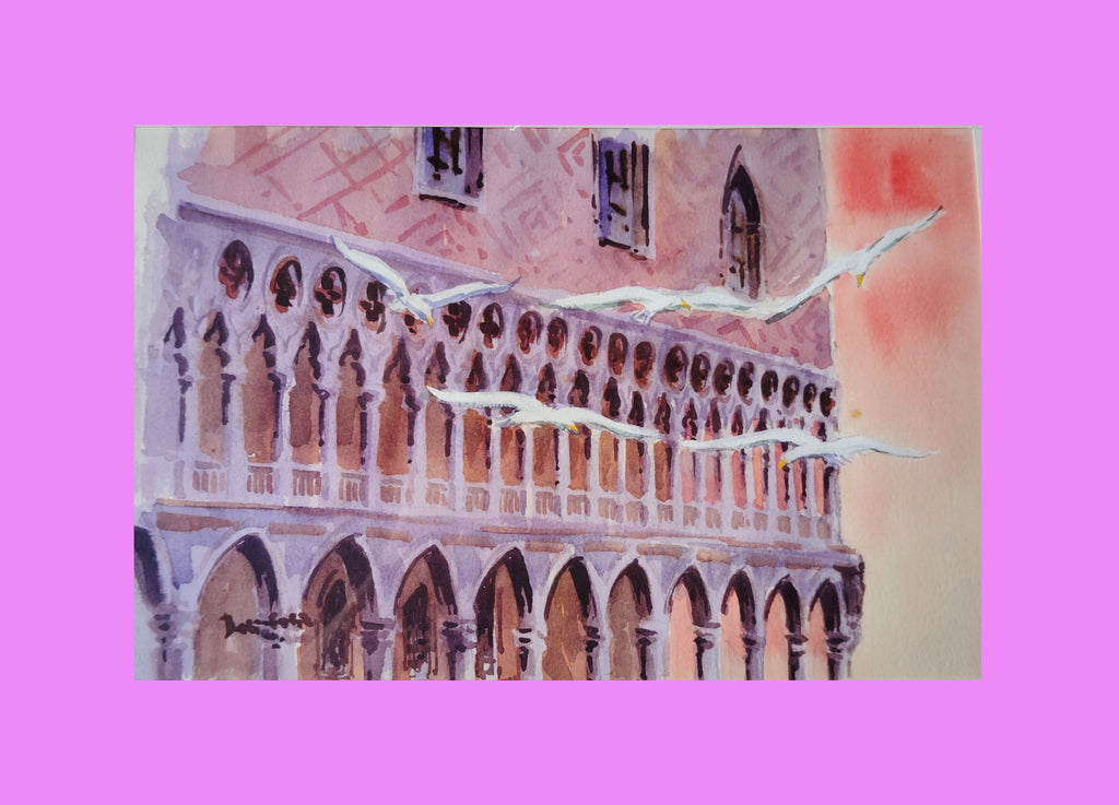 PALAZZO DUCALE CON GABBIANI