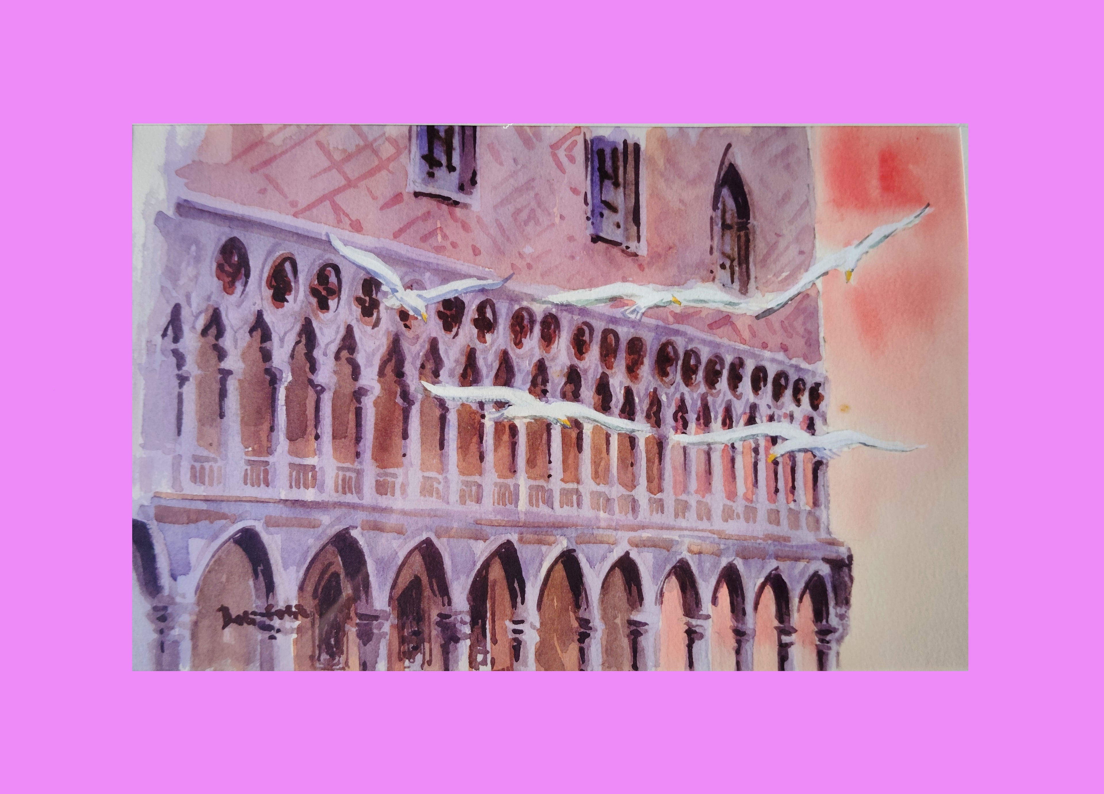 PALAZZO DUCALE CON GABBIANI
