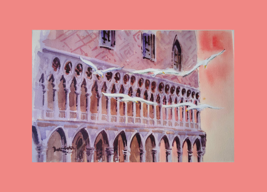 PALAZZO DUCALE CON GABBIANI