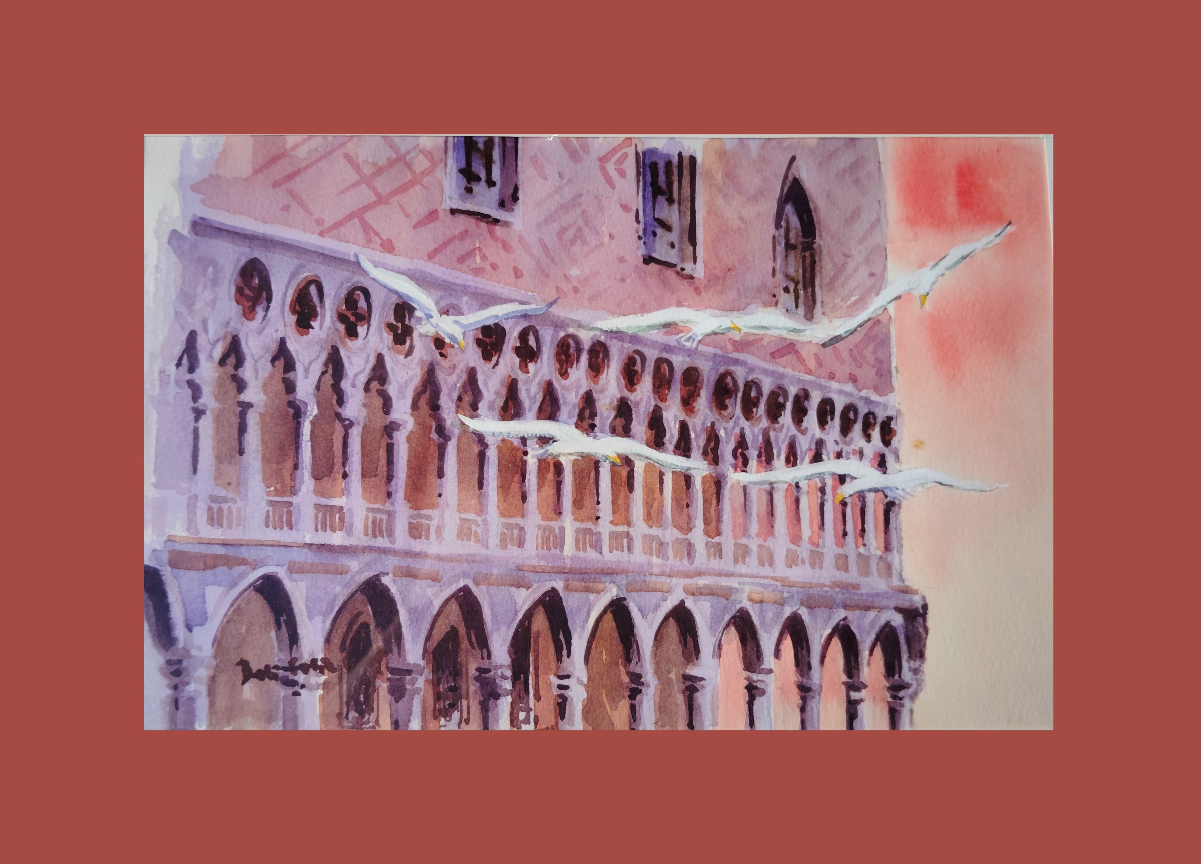 PALAZZO DUCALE CON GABBIANI