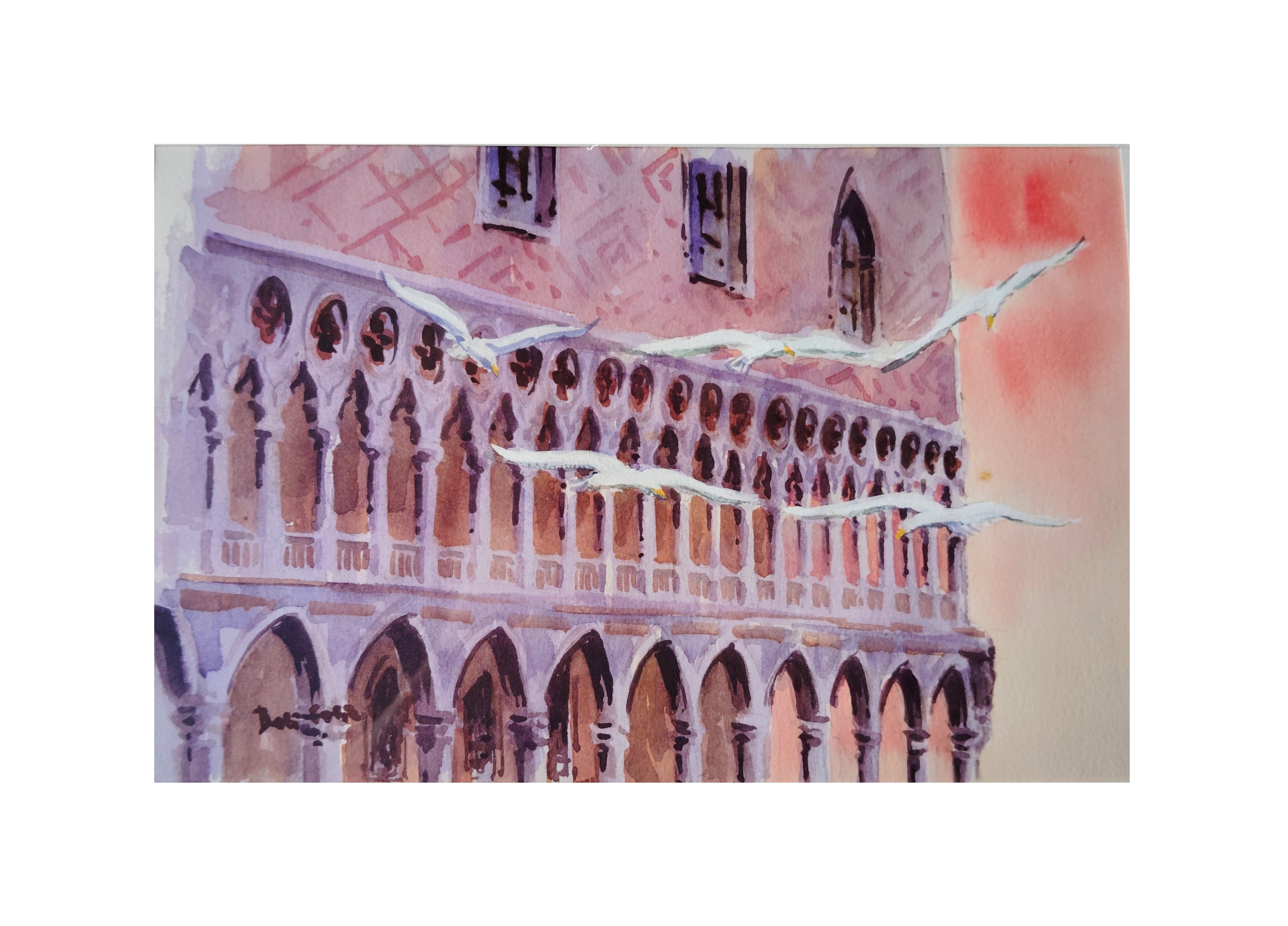 PALAZZO DUCALE CON GABBIANI