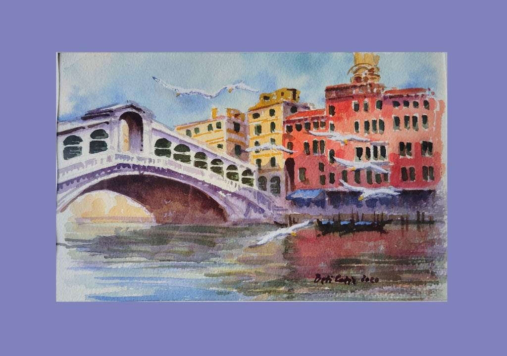 PONTE DI RIALTO CON GABBIANI