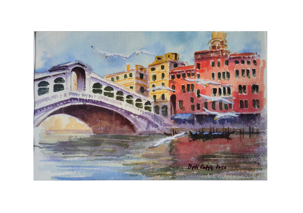 PONTE DI RIALTO CON GABBIANI