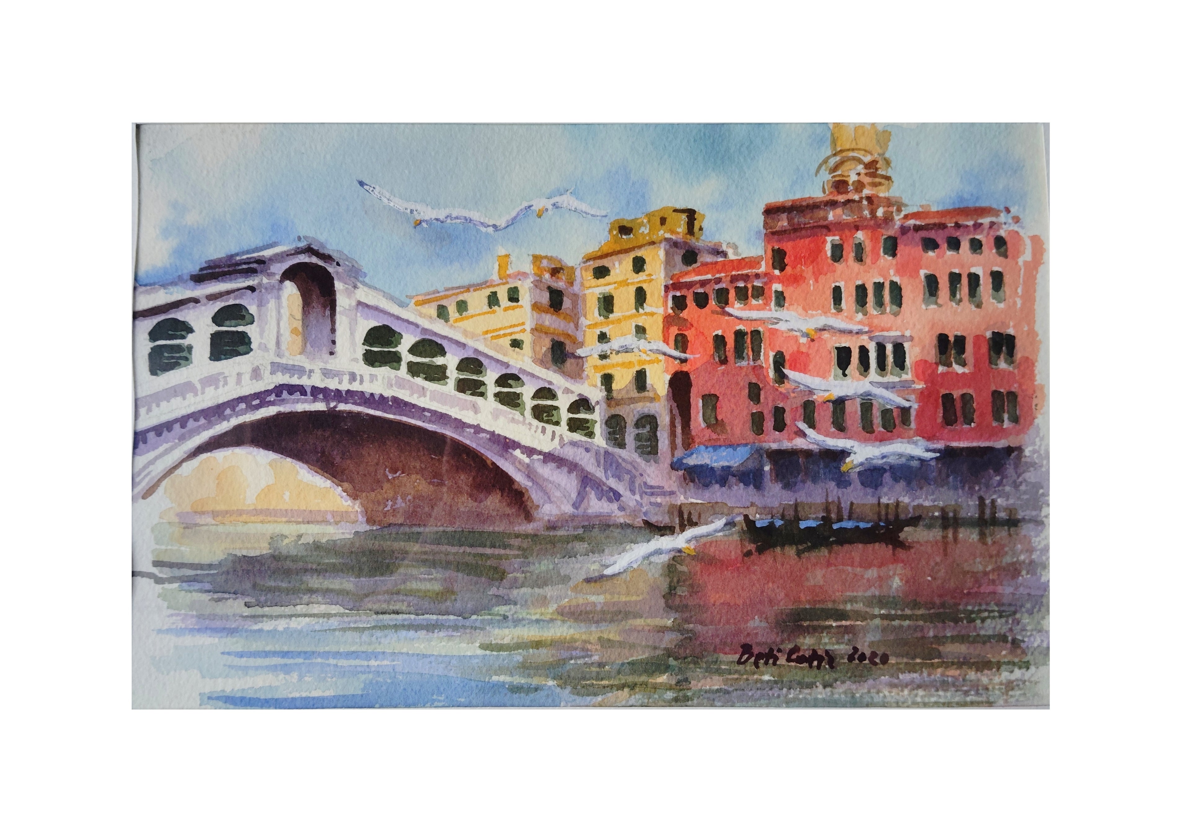 PONTE DI RIALTO CON GABBIANI