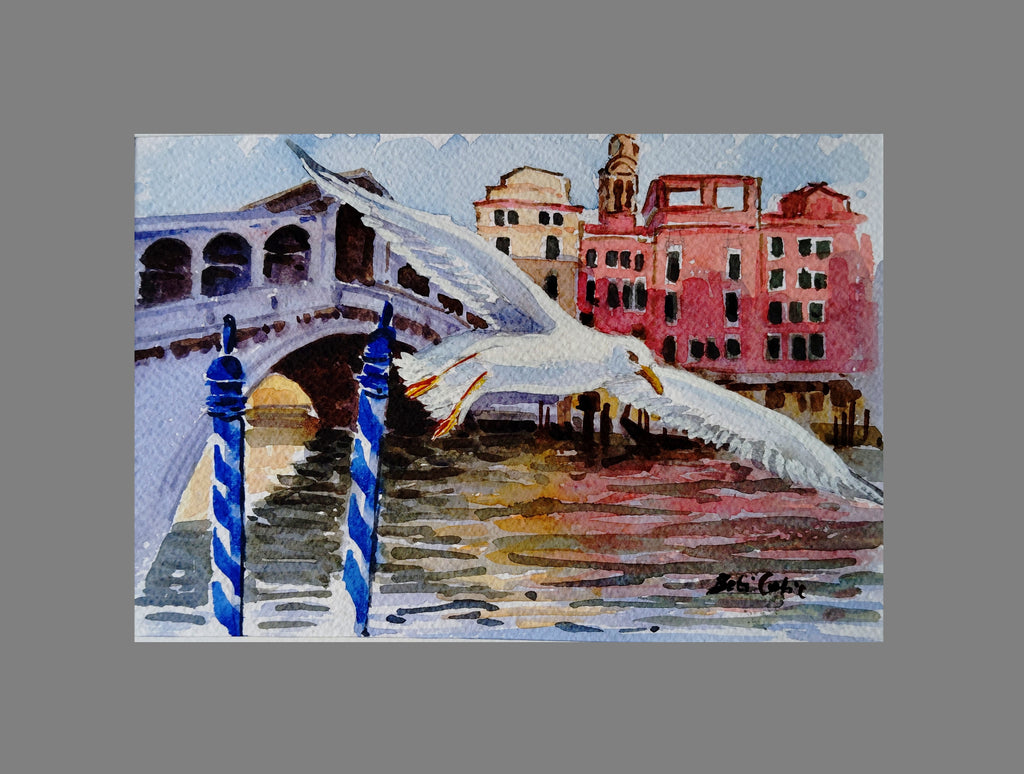PONTE DI RIALTO CON IL GABBIANO