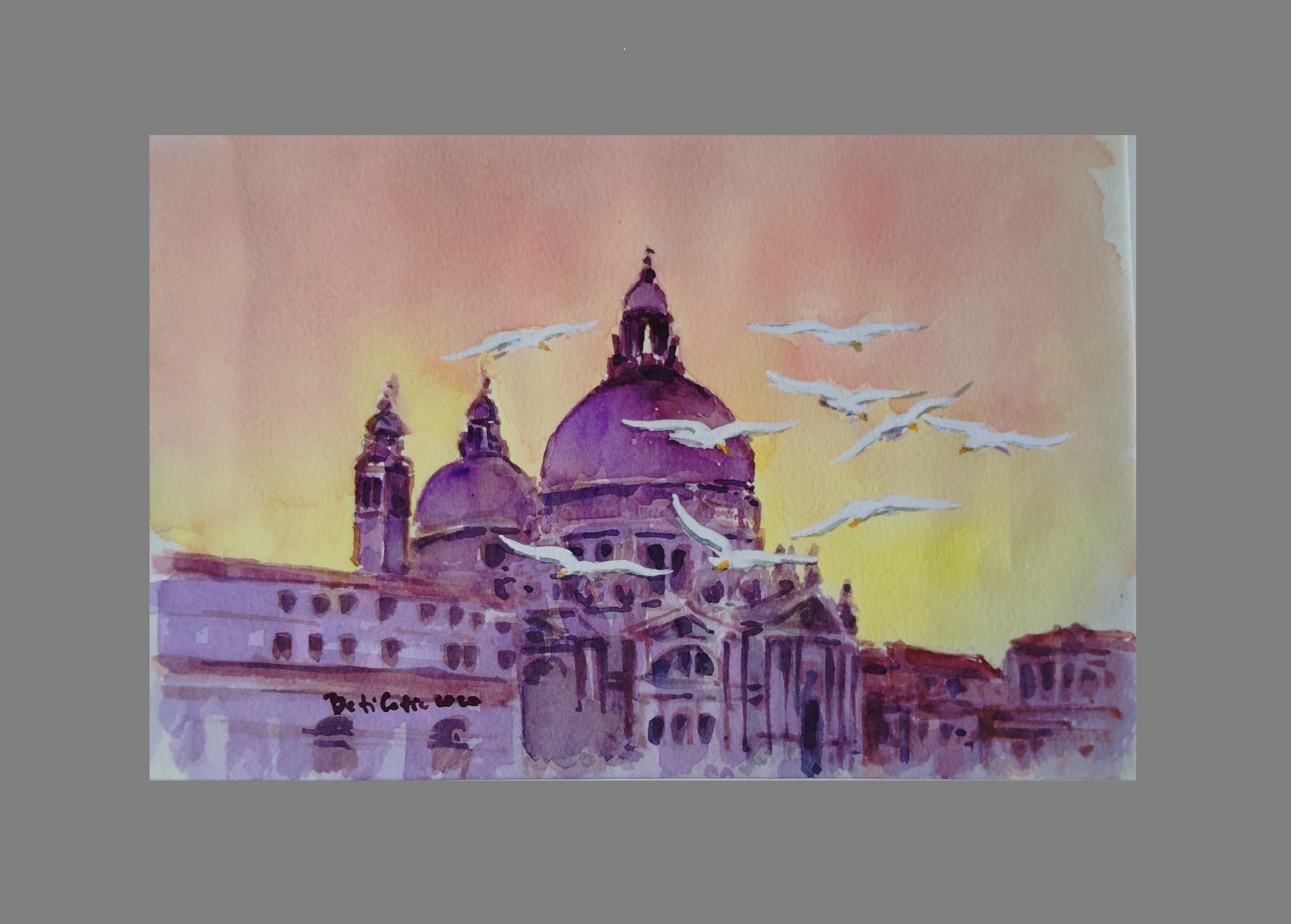 CHIESA DELLA SALUTE CON GABBIANI