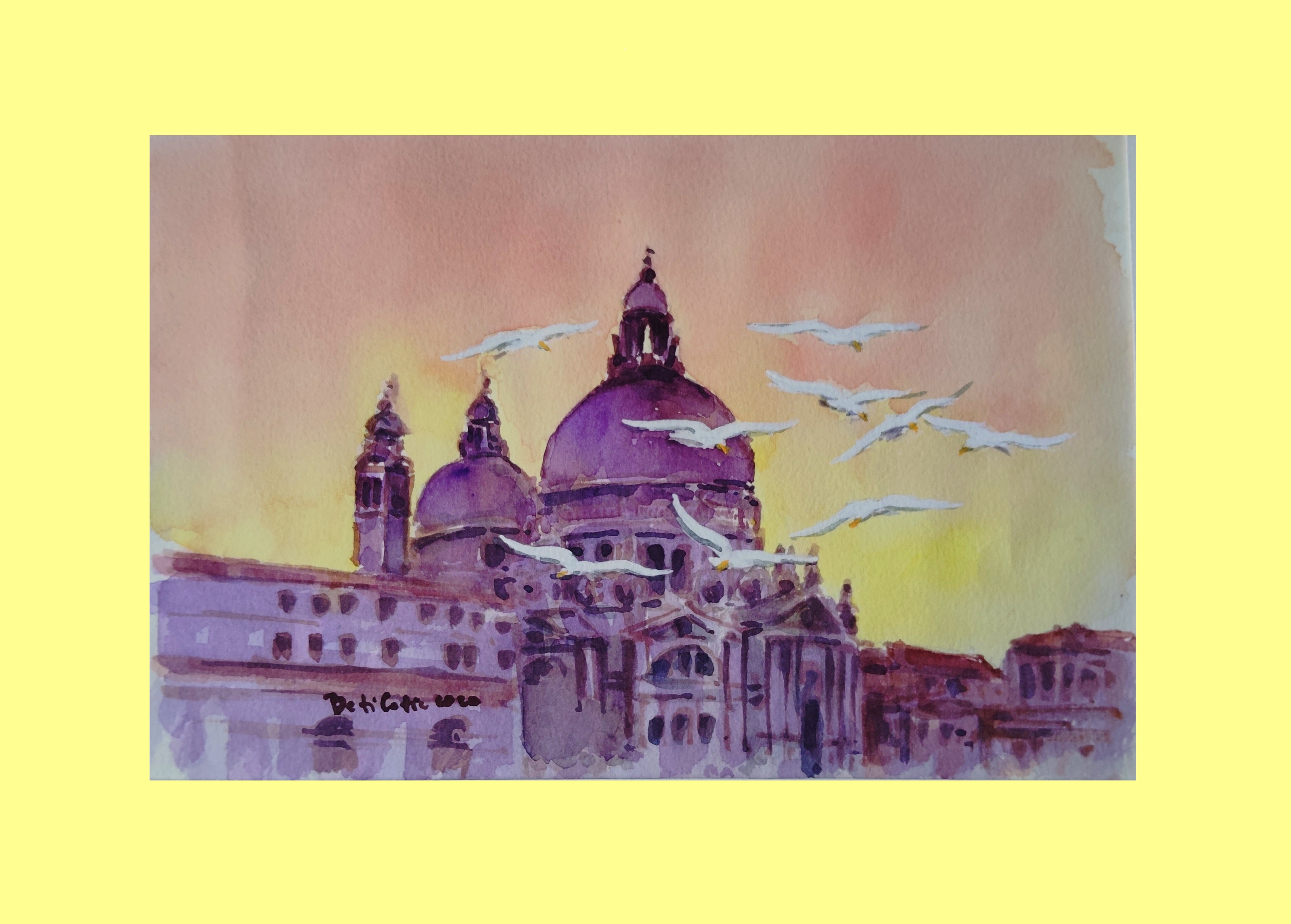 CHIESA DELLA SALUTE CON GABBIANI