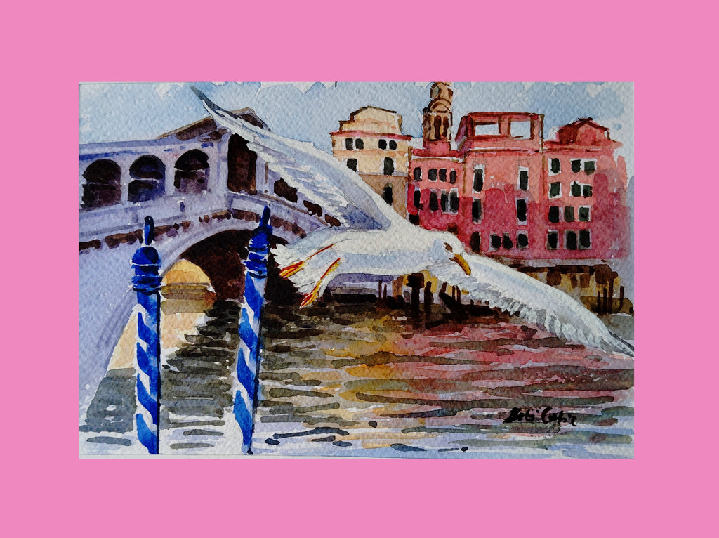 PONTE DI RIALTO CON IL GABBIANO