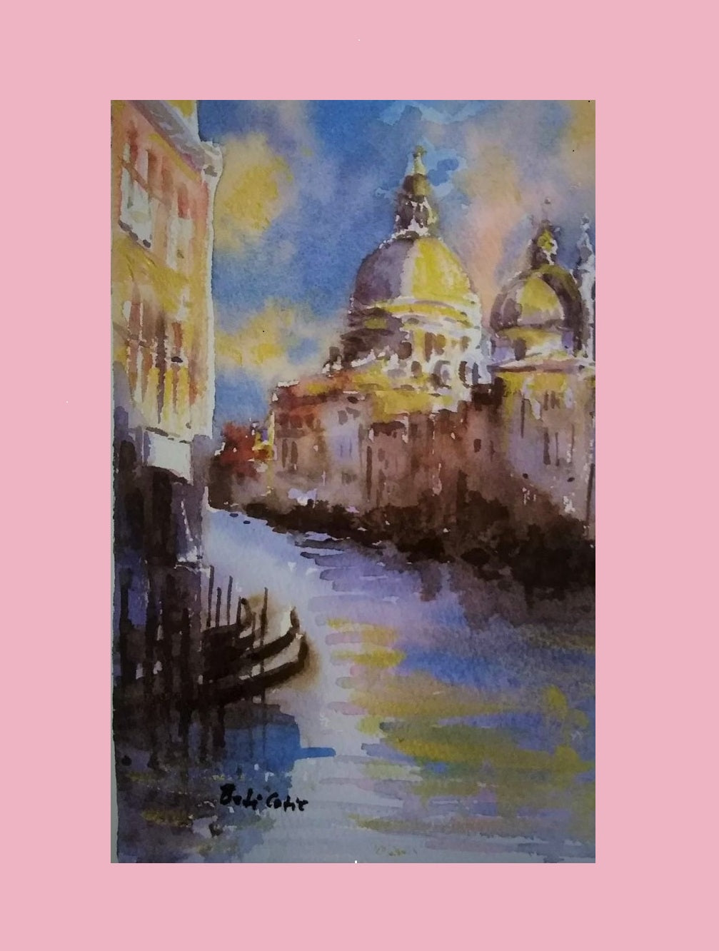 Canal Grande con la chiesa della Salute